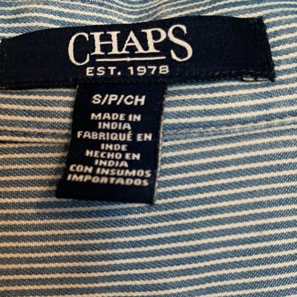 NWT Chaps Striped Shirt, Small - Picture 6 of 7